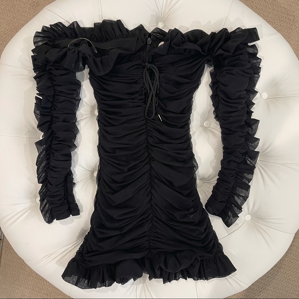 House of CB “Tatyana” Ruched Mini Dress, S